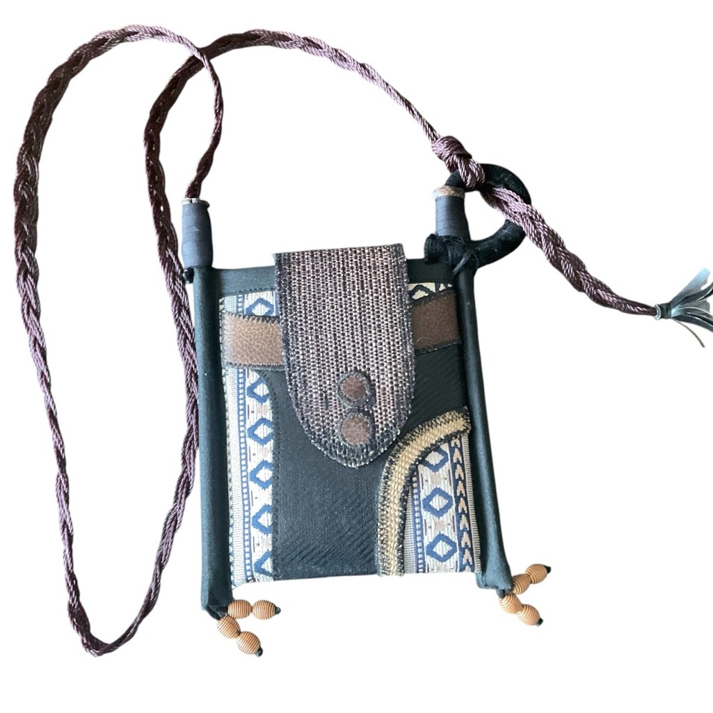 Stylish Boho Patchwork Design Crossbody Purse - image 1